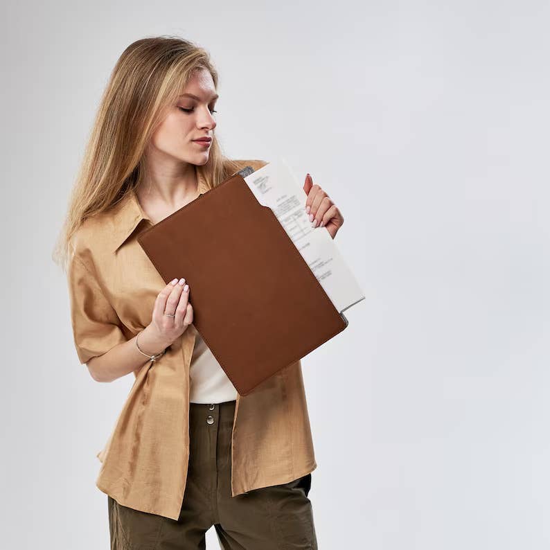 Pikore - Wholesale Folders - Leather Document Case, Leather Paper Folder4