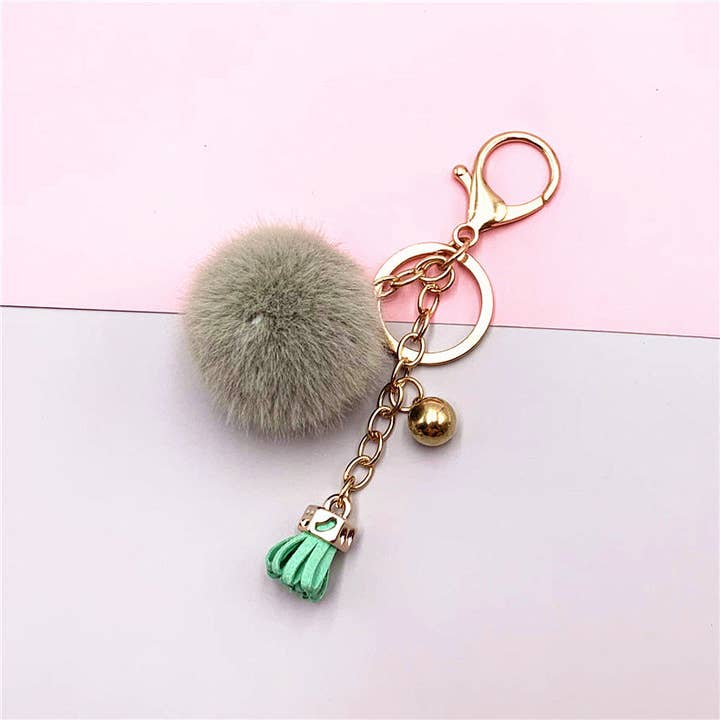VividLux – wholesale Keychain – Women's – Cute Fluffy Pom Pom Keychain Plush Bag Charm Bag Charm5