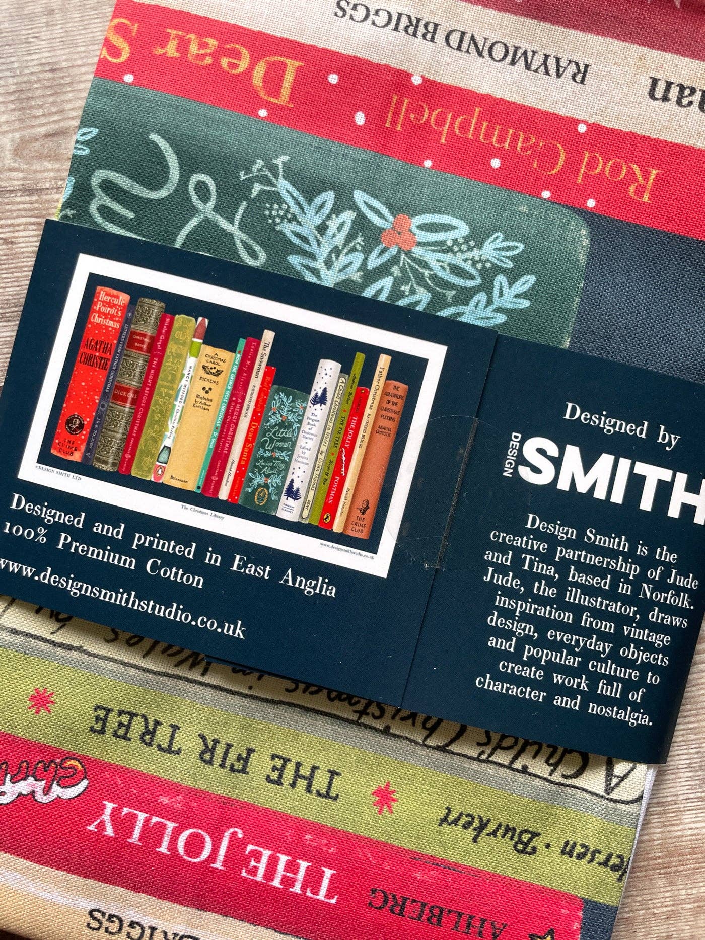 Design Smith - Wholesale Tea Towel - The Christmas Library - tea towel2