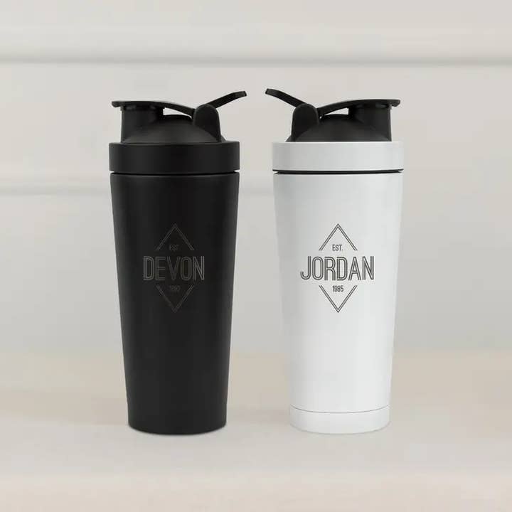 Weddingstar Inc. - Wholesale Insulated mug/tumbler - Stainless Steel Protein Shaker Cup - Diamond Emblem8