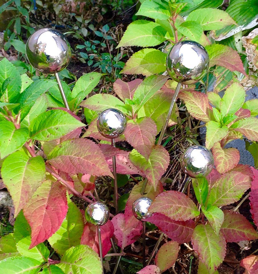 Rome Garden - Wholesale Garden/Lawn Stake - Rome Garden Lollipop Stakes Set of 6 Stainless Steel #CS-7192