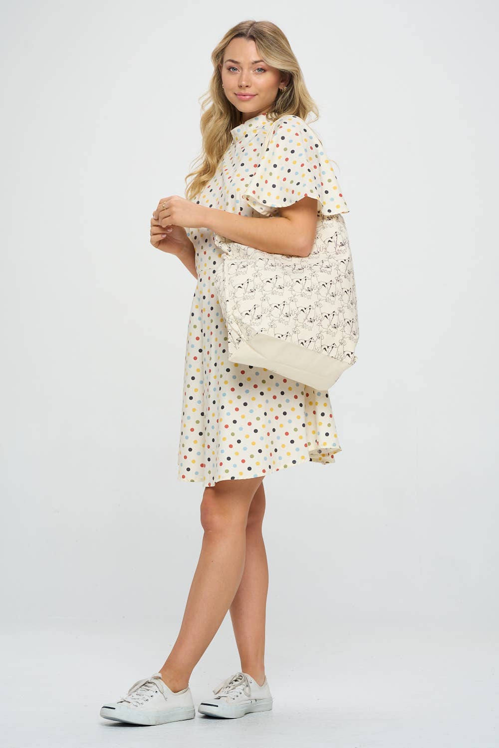 SM WARDROBE – Sacola - Mulher por atacado – CÃES IMPRIMEM TOTE BAGS2