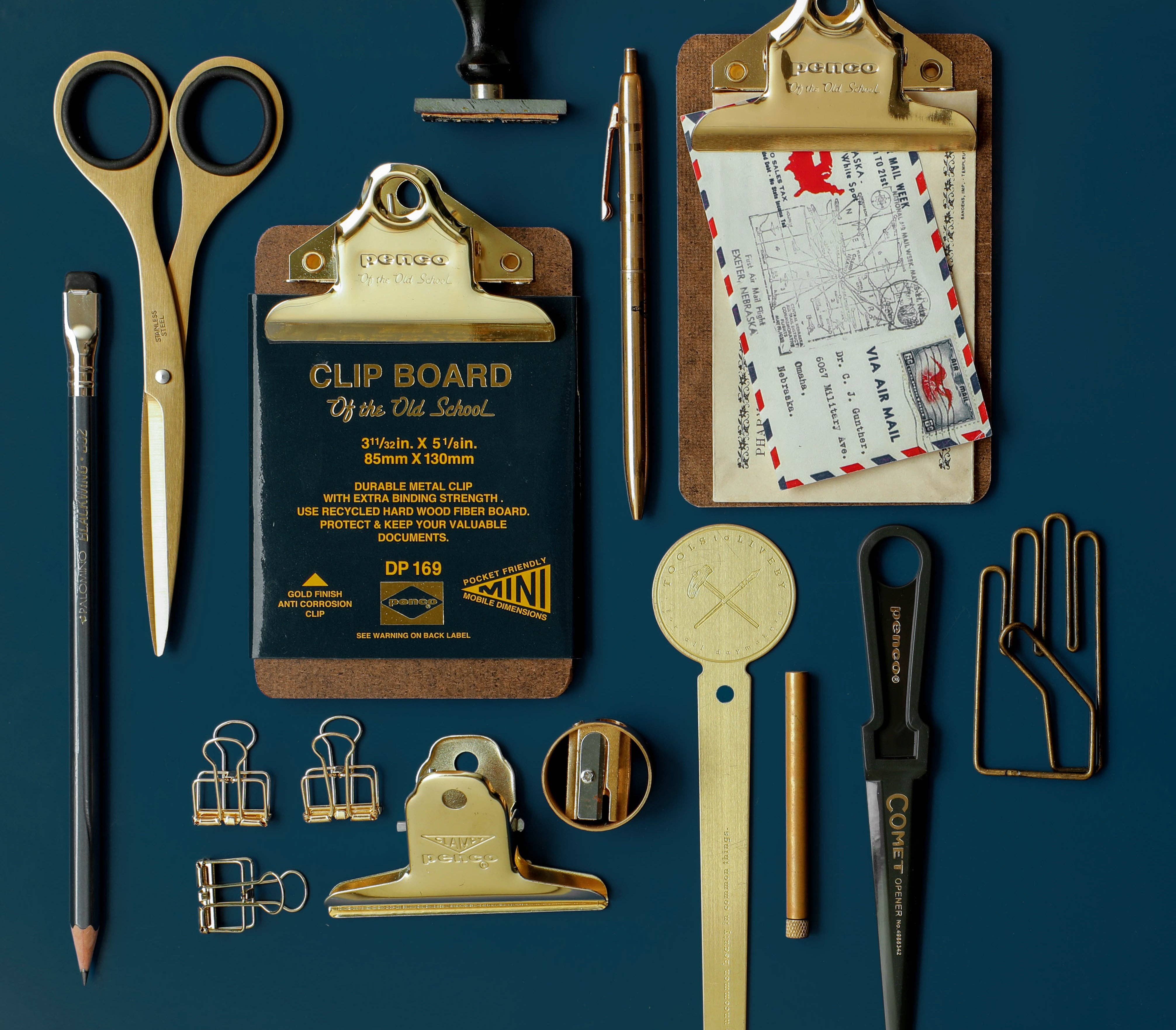 Hightide USA - Wholesale Clipboard - Old School Clipboard/ Check Size/ Gold Clip1