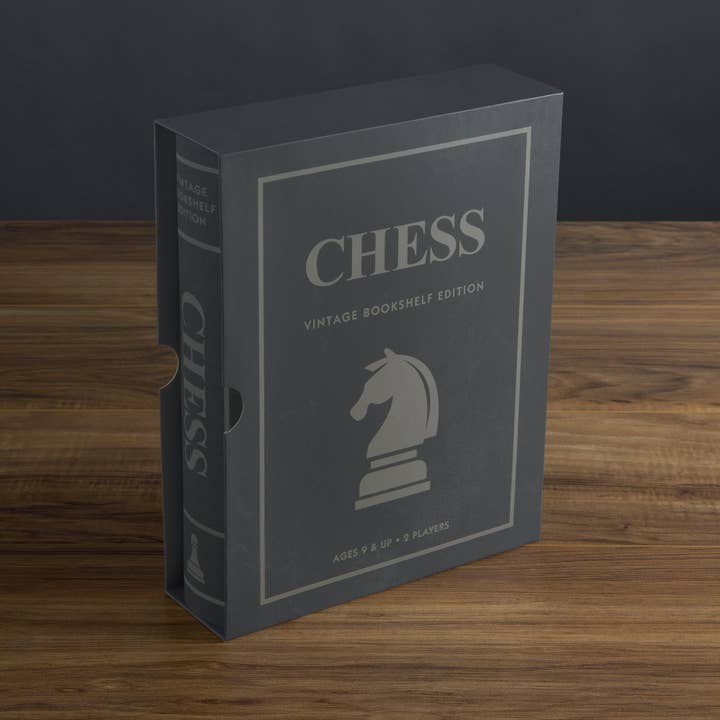 WS Game Company - Wholesale Board Game - Chess Vintage Bookshelf Edition
