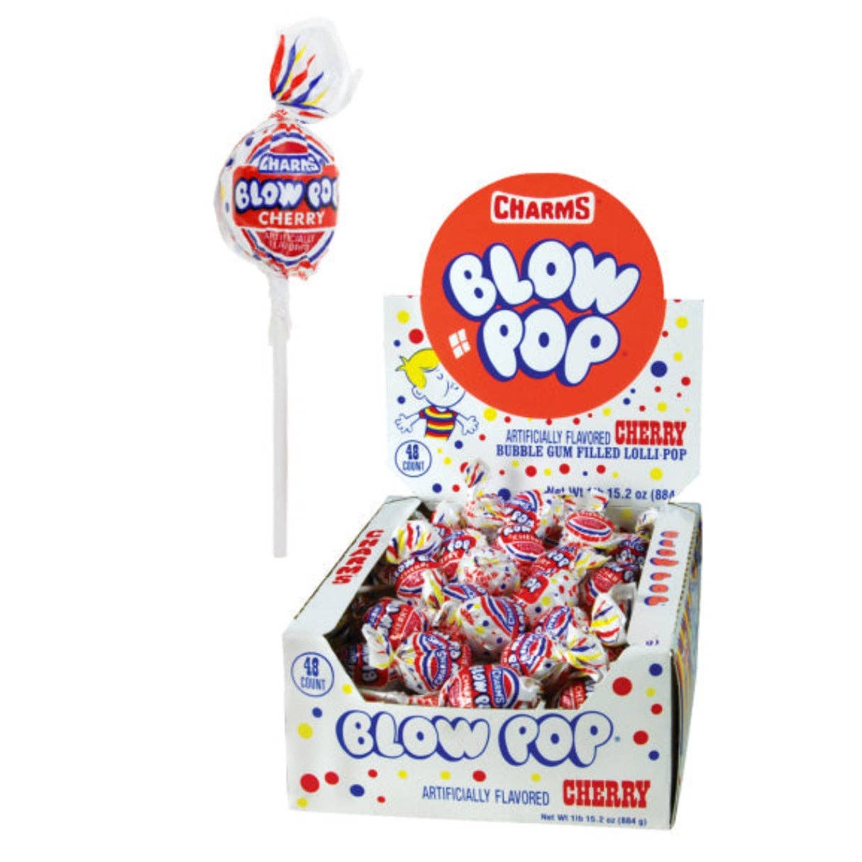 I Got Your Candy - Wholesale Lollipop - Charms Blow Pop Lollipops Cherry - 48ct1