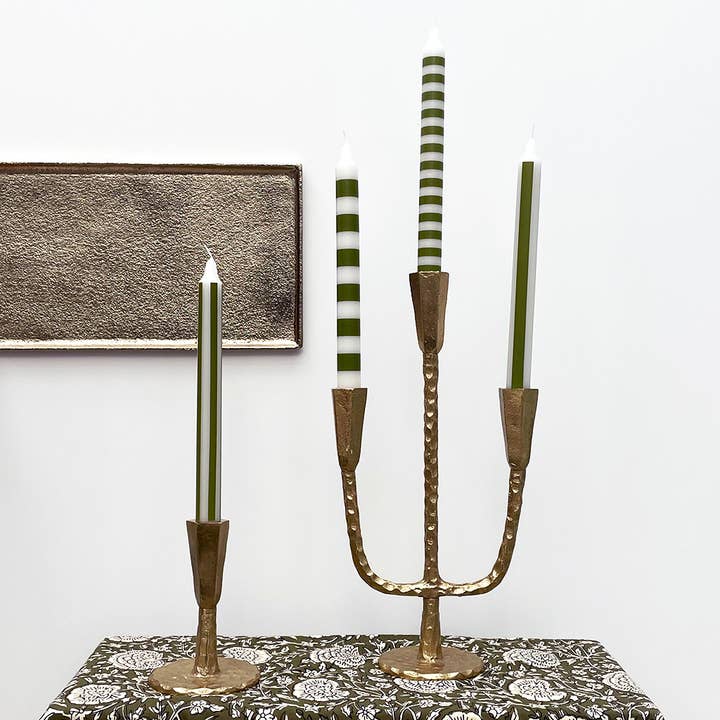 Opjet Paris - Wholesale Candle Holder - Alice triple gold candle holder L19.5 D10 H36.5cm1