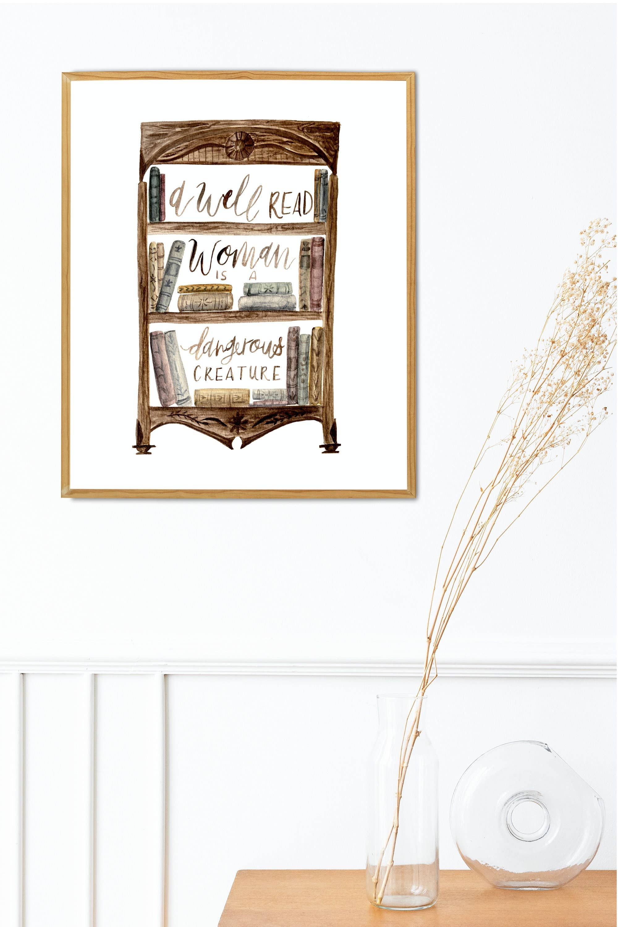 Fox and Wild - Wholesale Art Print - A Well Read Woman is a Dangerous Creature // 8 x 10 Print3