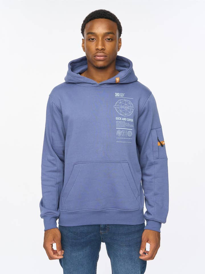 Ashland Hoodie Denim Blue for wholesale by Duck and Cover
