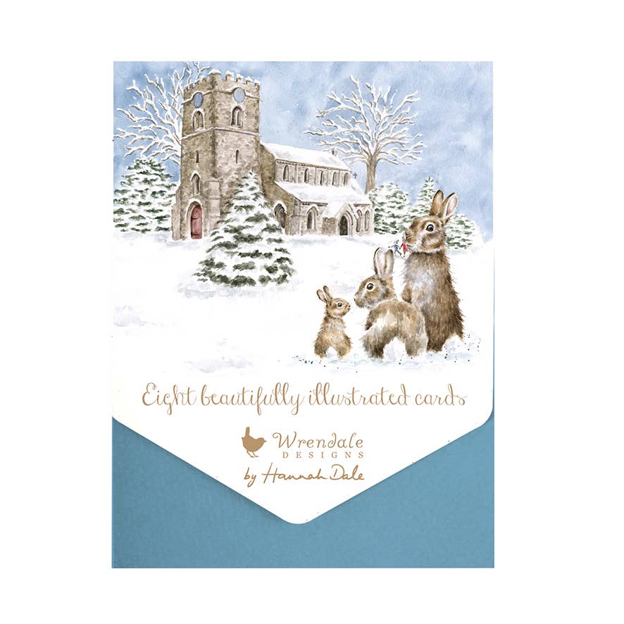 Wrendale Designs - Wholesale Stationery/Notecard Set - Silent night Notecard Pack0