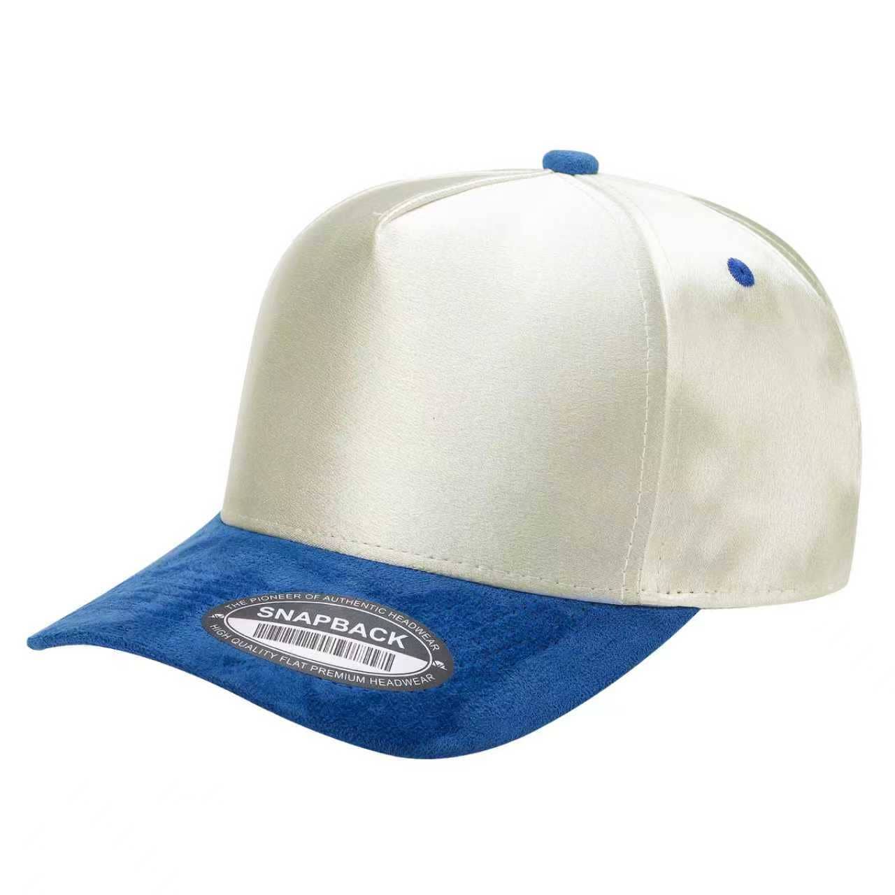 Burzip collection – Großhandel Basecap – Unisex – TC2>TCSTS Satin-Krone, Wildleder-Schirm Blanko 5-Panel Baseballkappe9