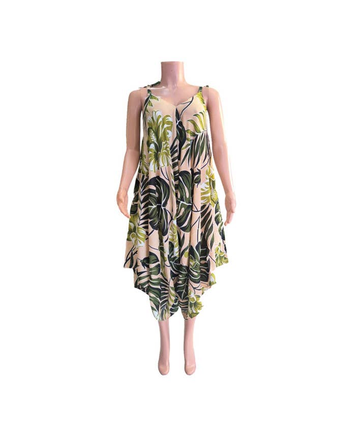 DK Hawaii - Wholesale Jumpsuit - Women's - Tropical Floral and Leaves Print Jumpsuit5