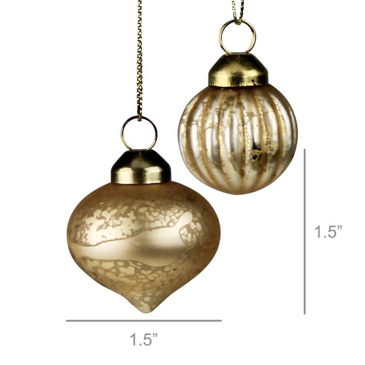 HomArt – wholesale Prydnadsset – Prydnader, Guld, Glas - Låda/8