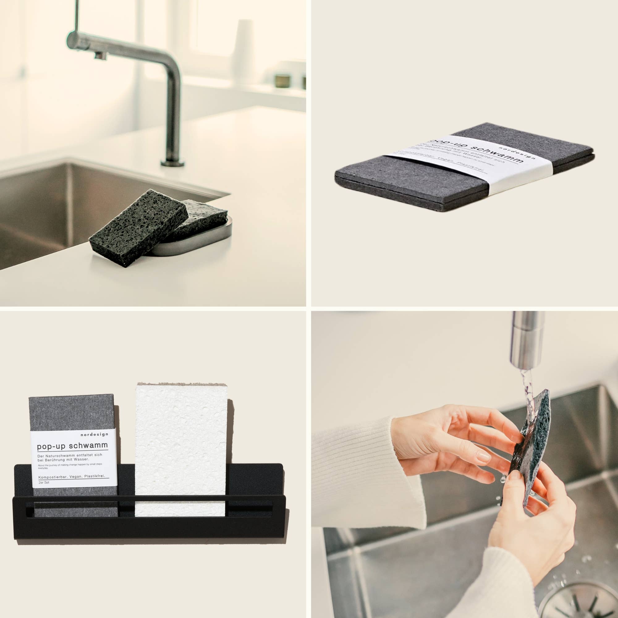 nordesign - Wholesale Cleaning Sponge - Pop-Up Sponge (Set of 2) - Natural Cleansing Sponge2