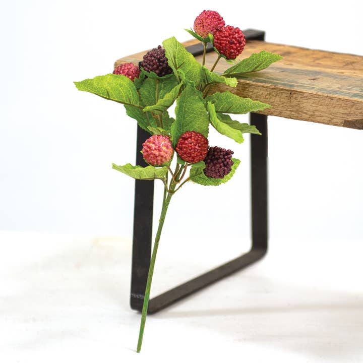 Saybrook Lane - Vendita all'ingrosso Piante artificiali - Raccoglitore di lamponi freschi - 10,5"