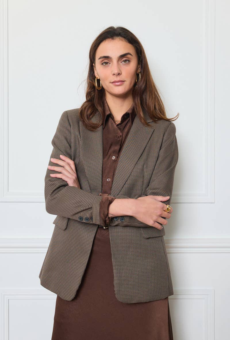 LULUMARY – Großhandel Blazer – Damen – Kariertes Blazer V2630