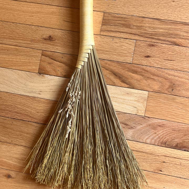 Organic Cotton Turkey Wing Whisk - Hand Dyed Gold for wholesale by Rhythm & Ritual