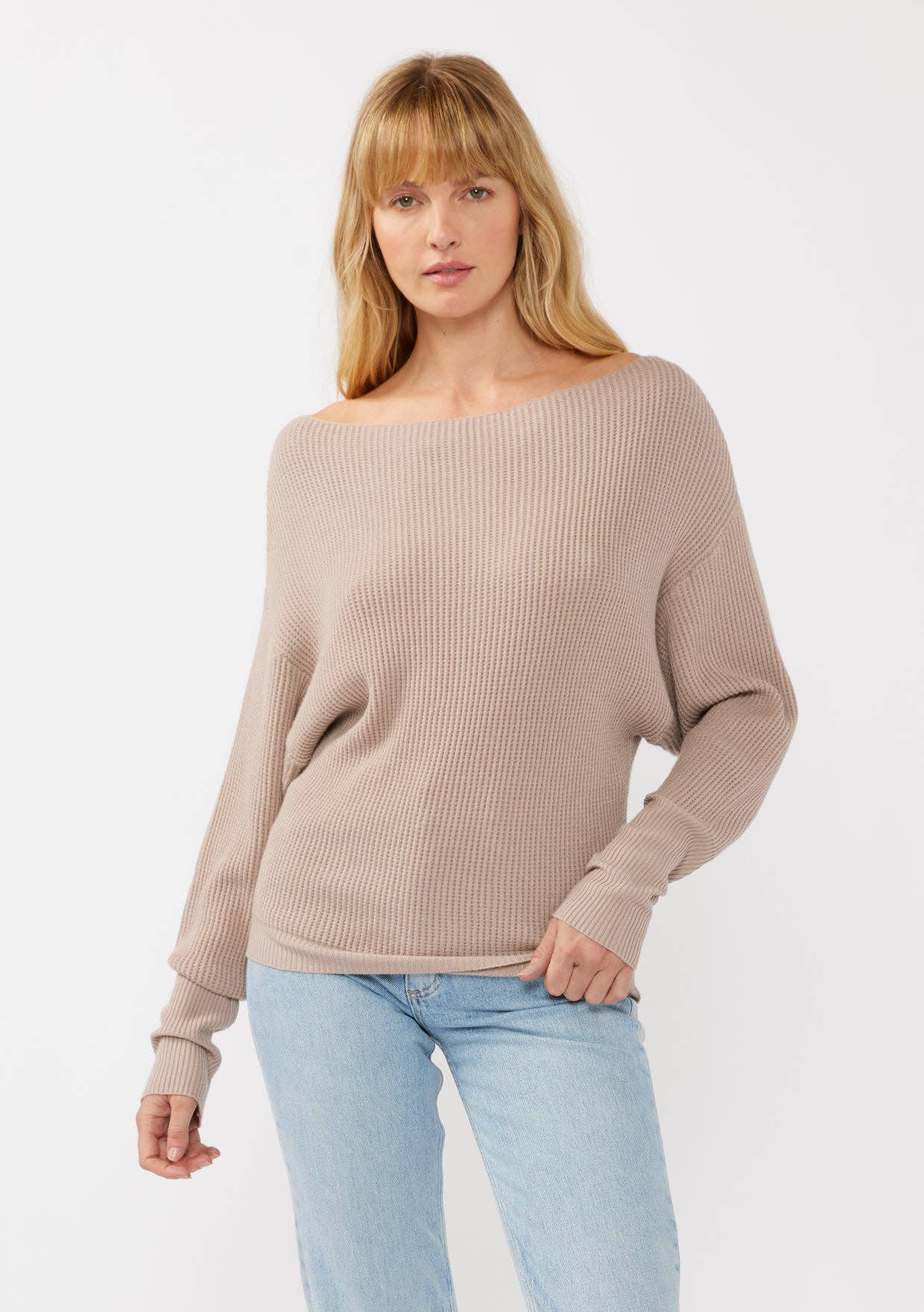 Lovestitch - Vente Pull en maille – femme - Pull en tricot gaufré à manches longues47