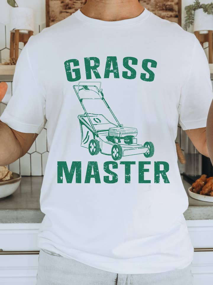 Grass Master Dad Adult Graphic Tee for wholesale by Uncommon Label