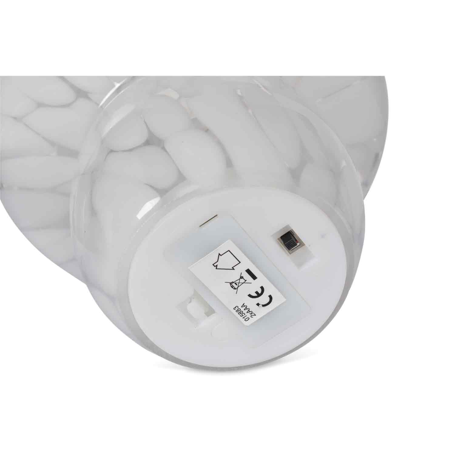 White leopard LED decoration with batteries D13.5 H18cm (battery-operated) for wholesale on Faire3