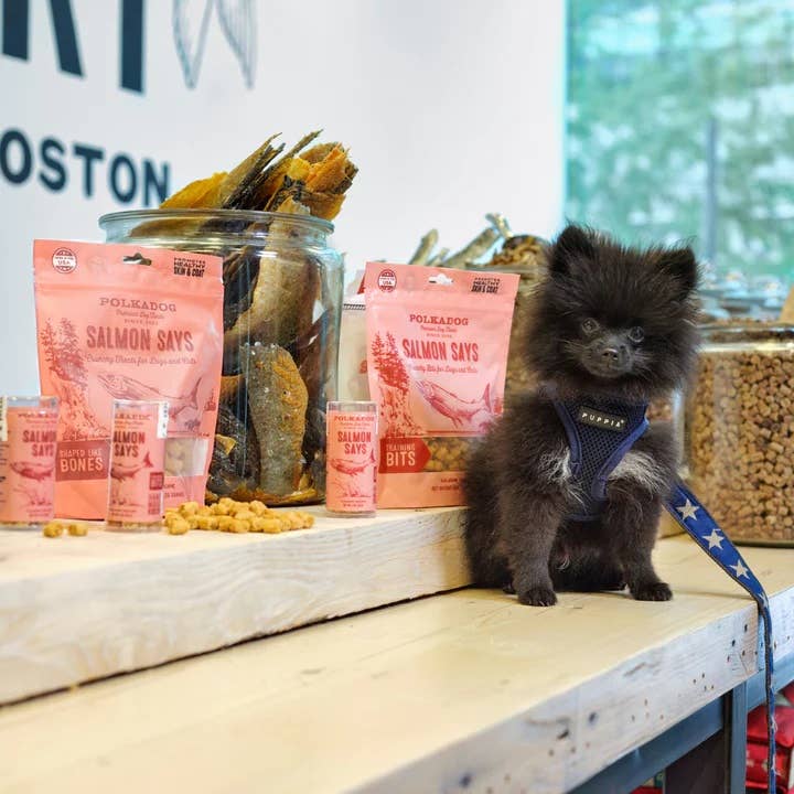 Pet Palette Distribution - Wholesale Pet Treats - Dog - Polkadog Salmon Says Training Bits Crunchy Dog & Cat Treats