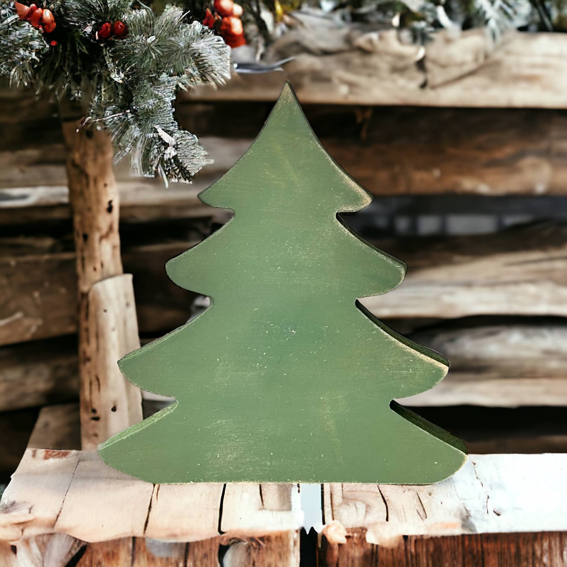 Inkwood Crafters - Wholesale Christmas Decoration - Primitive/Rustic Wood Christmas Tree - Original Style0