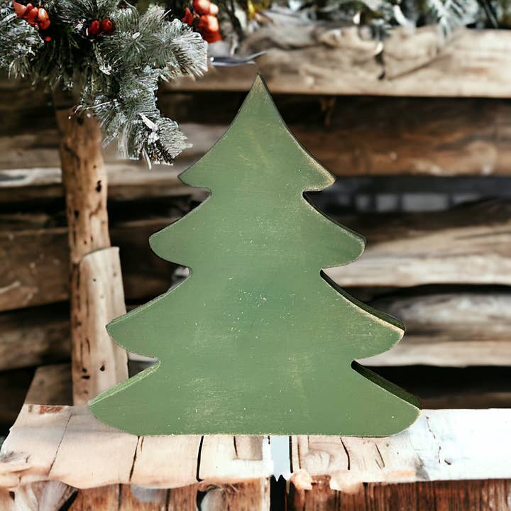 Inkwood Crafters - Wholesale Christmas Decoration - Primitive/Rustic Wood Christmas Tree - Original Style