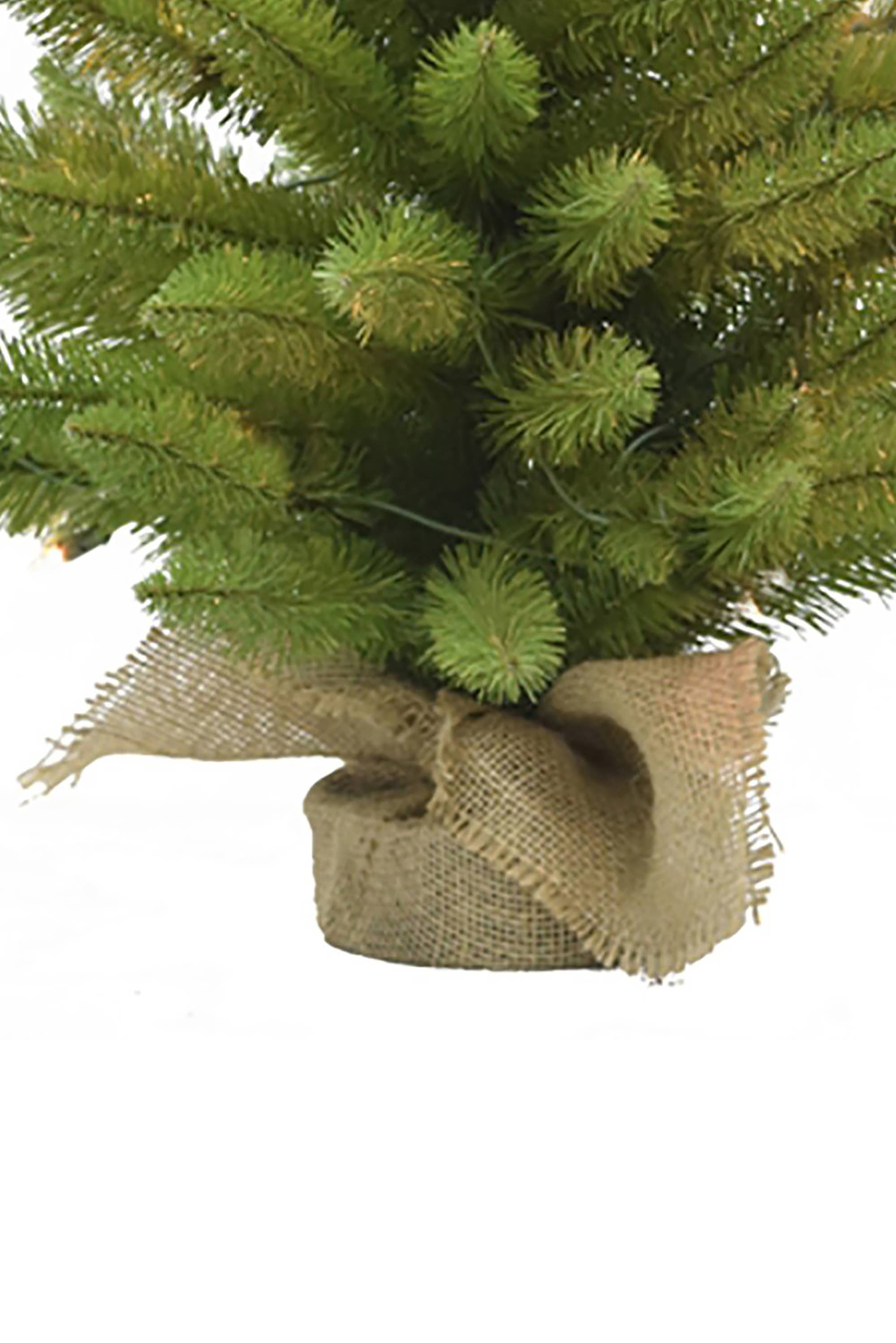 grün 3 ft (91,4 cm) vorgelichter klassischer Weihnachtsbaum mit Jutebasis für den Großhandel auf Faire3