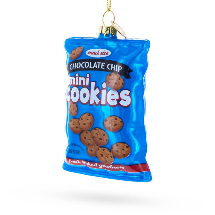 BestPysanky - Wholesale Ornament - Chocolate Chip Mini Cookies Bag Glass Ornament