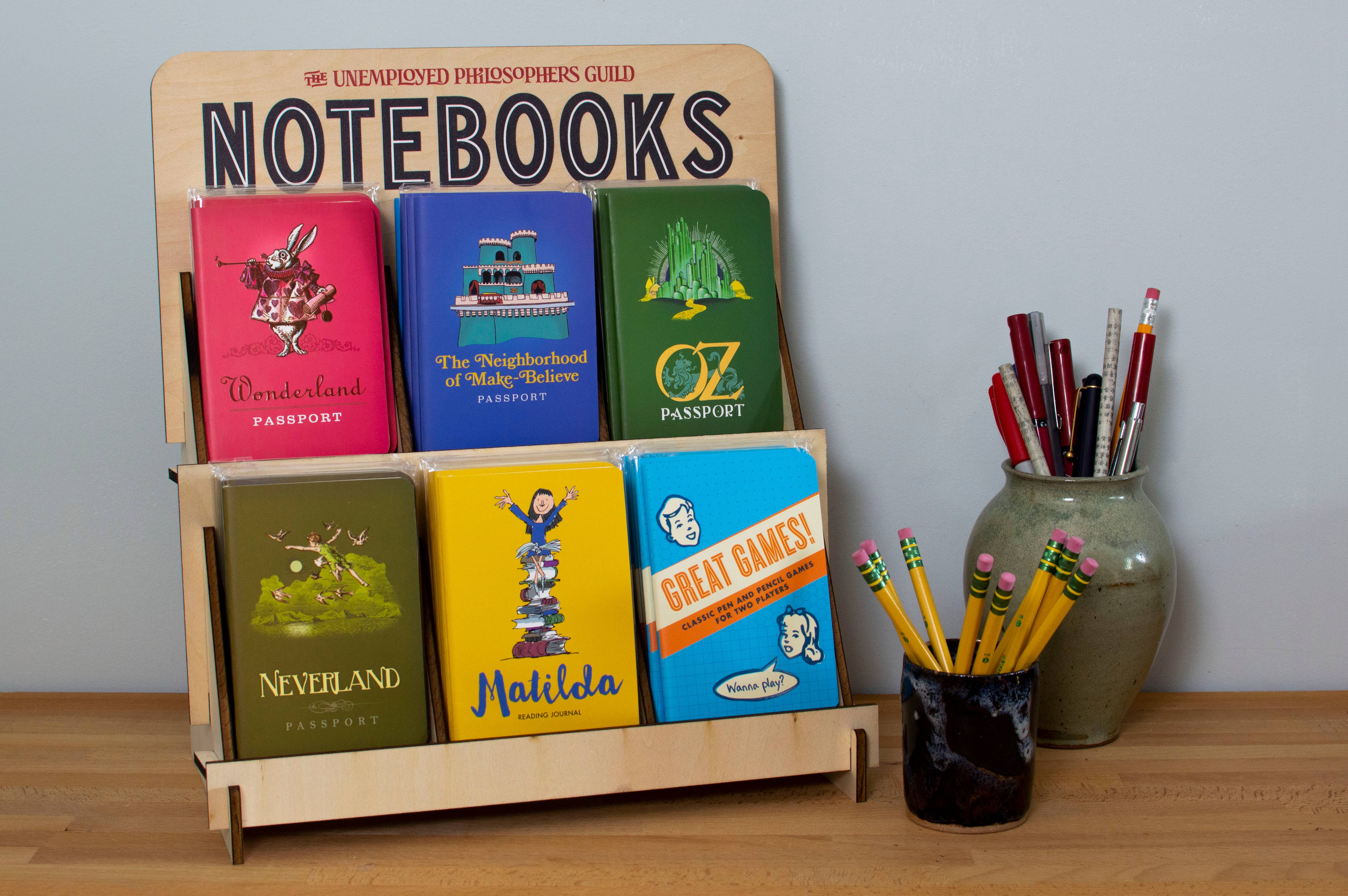 Unemployed Philosophers Guild - Wholesale Notebook - Wonderland Passport Notebook2