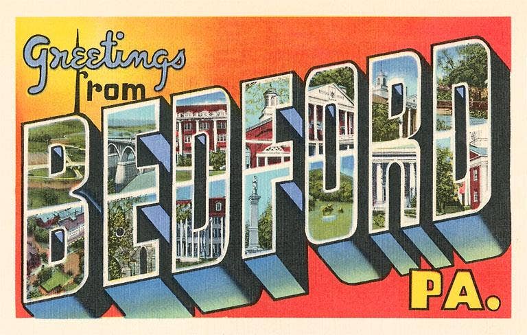 Found Image Press - Wholesale Stationery/Notecard Set - Greeting Card PA-404 Greetings from Bedford, Pennsylvania0