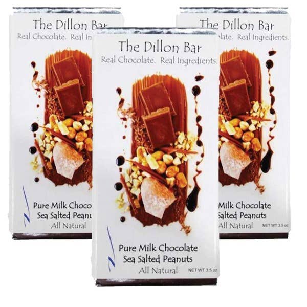 Milk Chocolate Sea Salt Roasted Peanut for wholesale by Dillon's Chocolates, llc