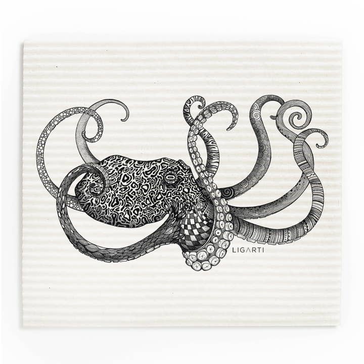 LIGARTI - Wholesale Dishcloth - sponge cloth set of 3 - underwater7