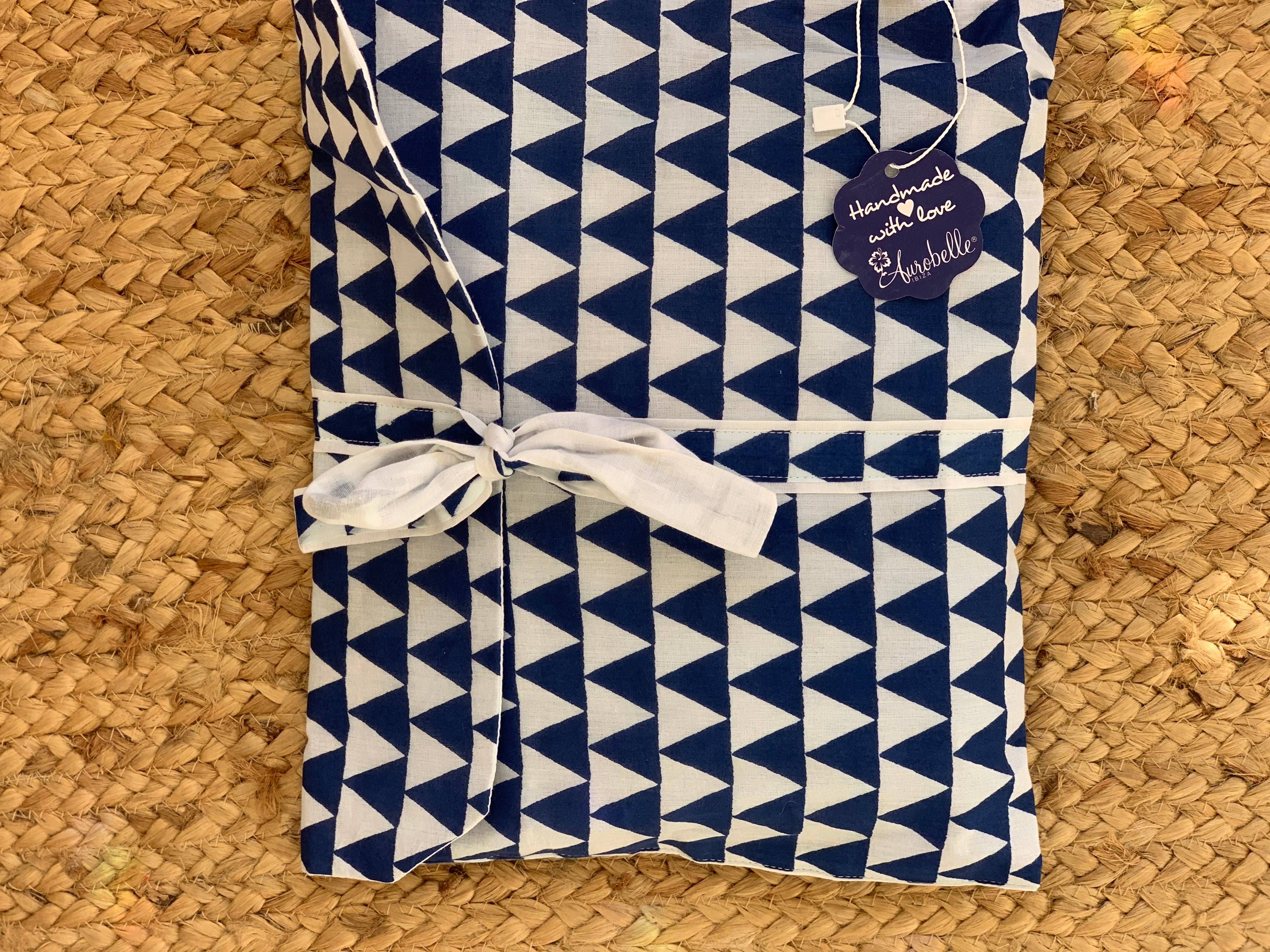 Aurobelle Ibiza - Vendita all'ingrosso Completo pigiama - Donna - Pigiama comodo in cotone con stampa a blocchi fatta a mano6