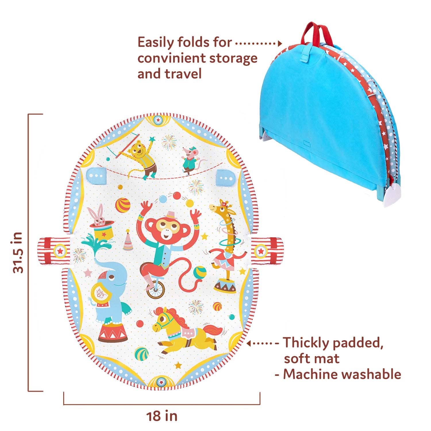 Yookidoo UK - Vendita all'ingrosso Tappetino da gioco - Bambini e neonati - Parco giochi Gymotion Circus7