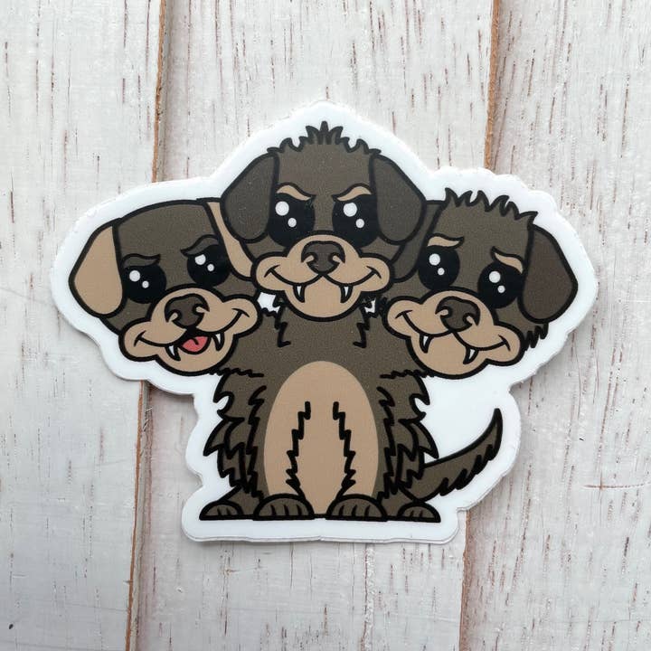 Cerberus Die-cut Sticker 3" for wholesale by Spot Colors