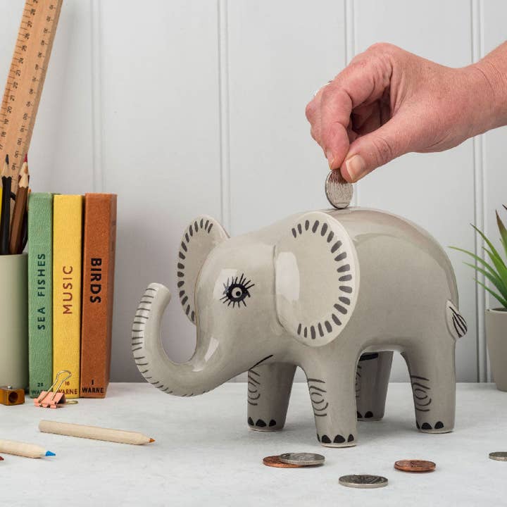 Hannah Turner Ltd - Wholesale Money/Piggy Bank - Elephant Money Box