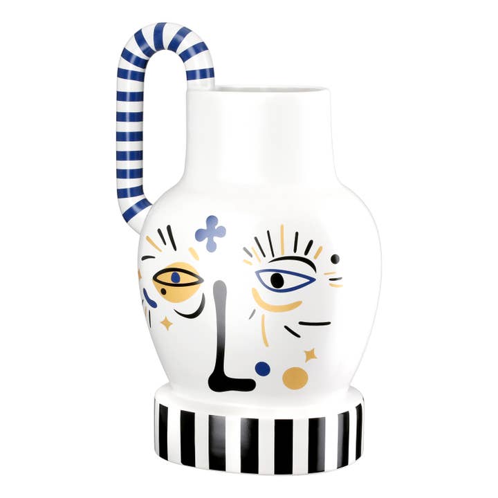 Henkelvase Fira weiß H. 36 cm, VE 1 für den Großhandel von Gilde Handwerk Macrander GmbH & Co. KG