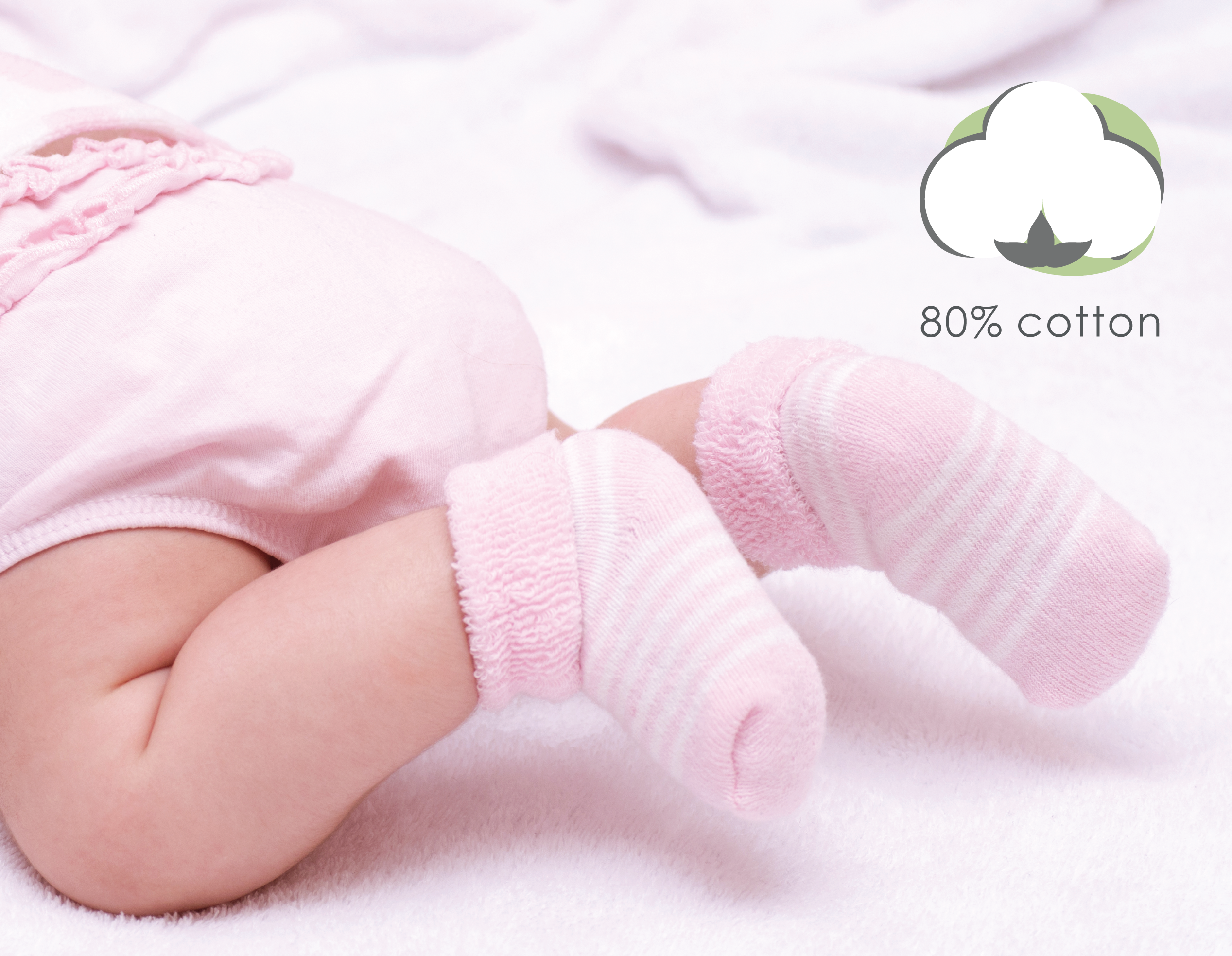 Kushies Baby - Wholesale Sokken - Baby - Babysokjes Terry - Set van 2 roze 0-3M1