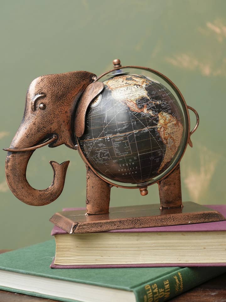 Metal Elephant Globe for wholesale by Namaste