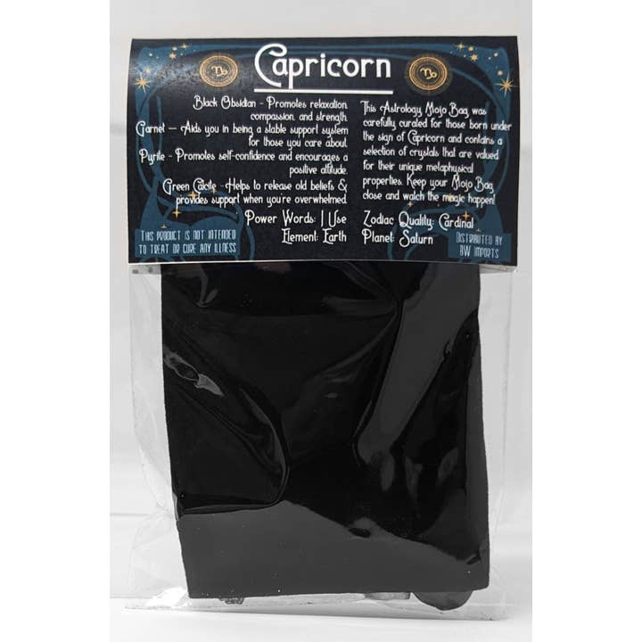 BW Imports - Wholesale Spiritual Stone/Crystal - Astrology Mojo Bag - Capricorn1