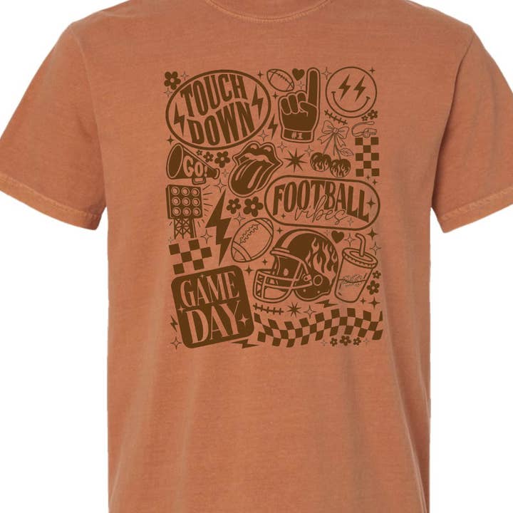 Kiki's Boutique - Wholesale Screen Printed T-Shirt - Women's - Vintage Football Comfort Color Tee 3