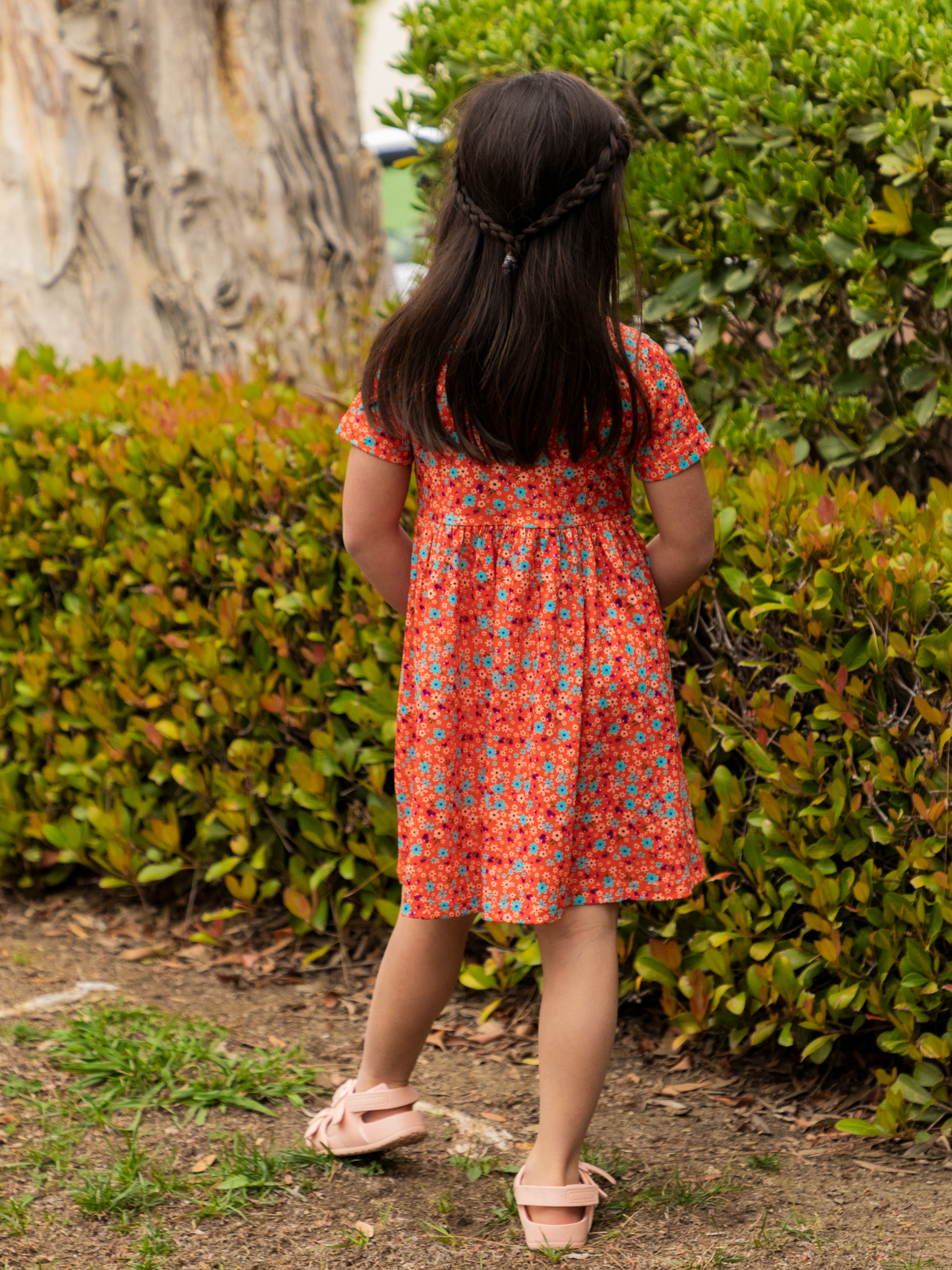 Tickled Teal - Wholesale Dress - Kids - Spring Pattern Little Girls Pocket Dress14