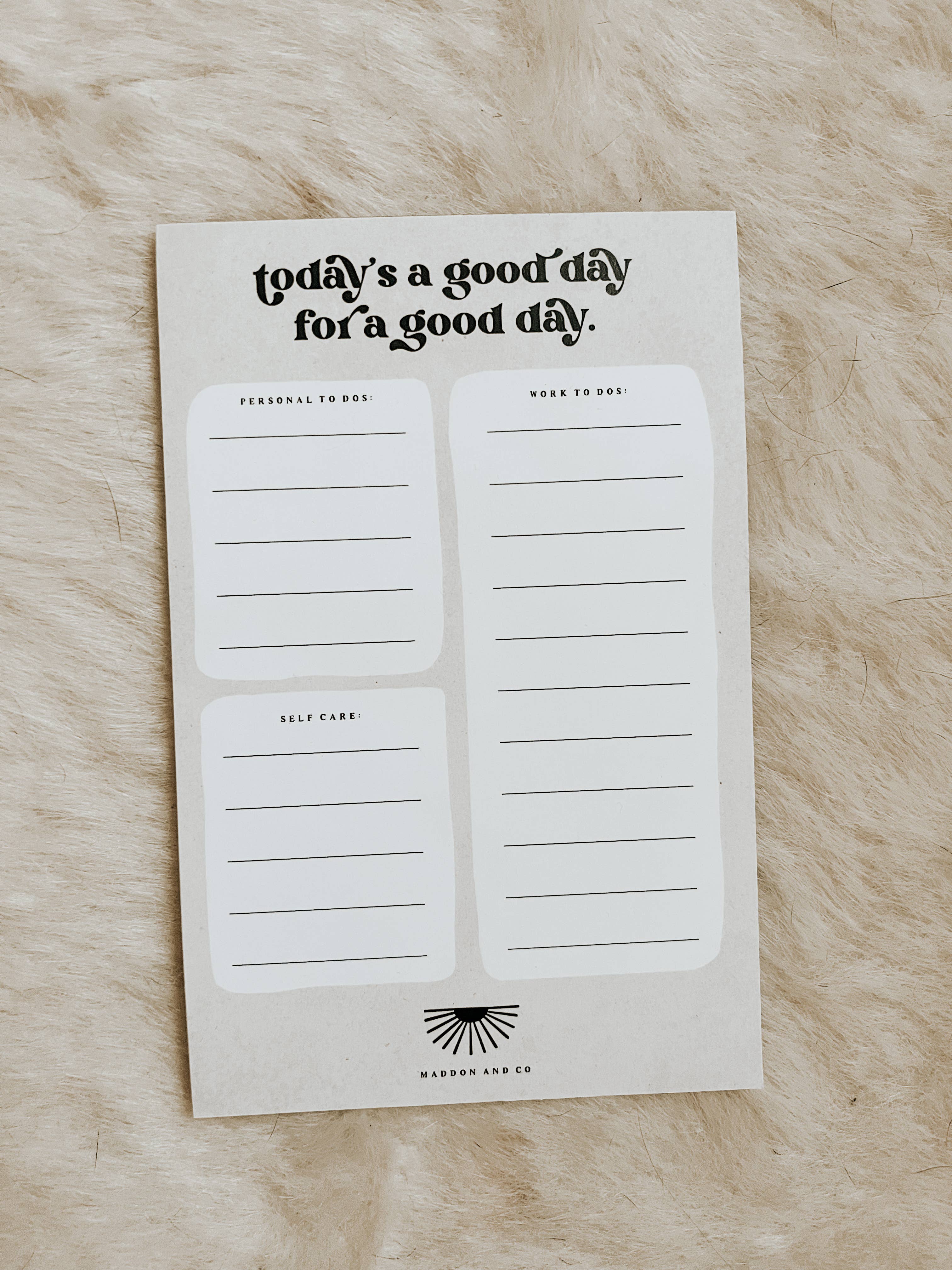 Maddon and Co - Wholesale Notepad - Today's a Good Day Notepad0