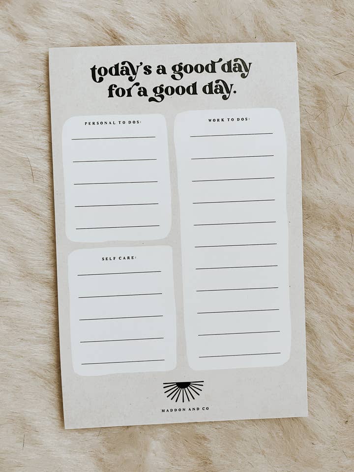 Today's a Good Day Notepad for wholesale by Maddon and Co