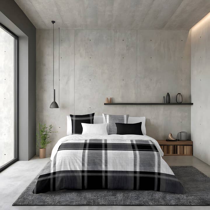 Mønstret dynebetræk 100% bomuld - CHECK for engroshandel hos Creaciones Euromoda SL (Naturals Home)