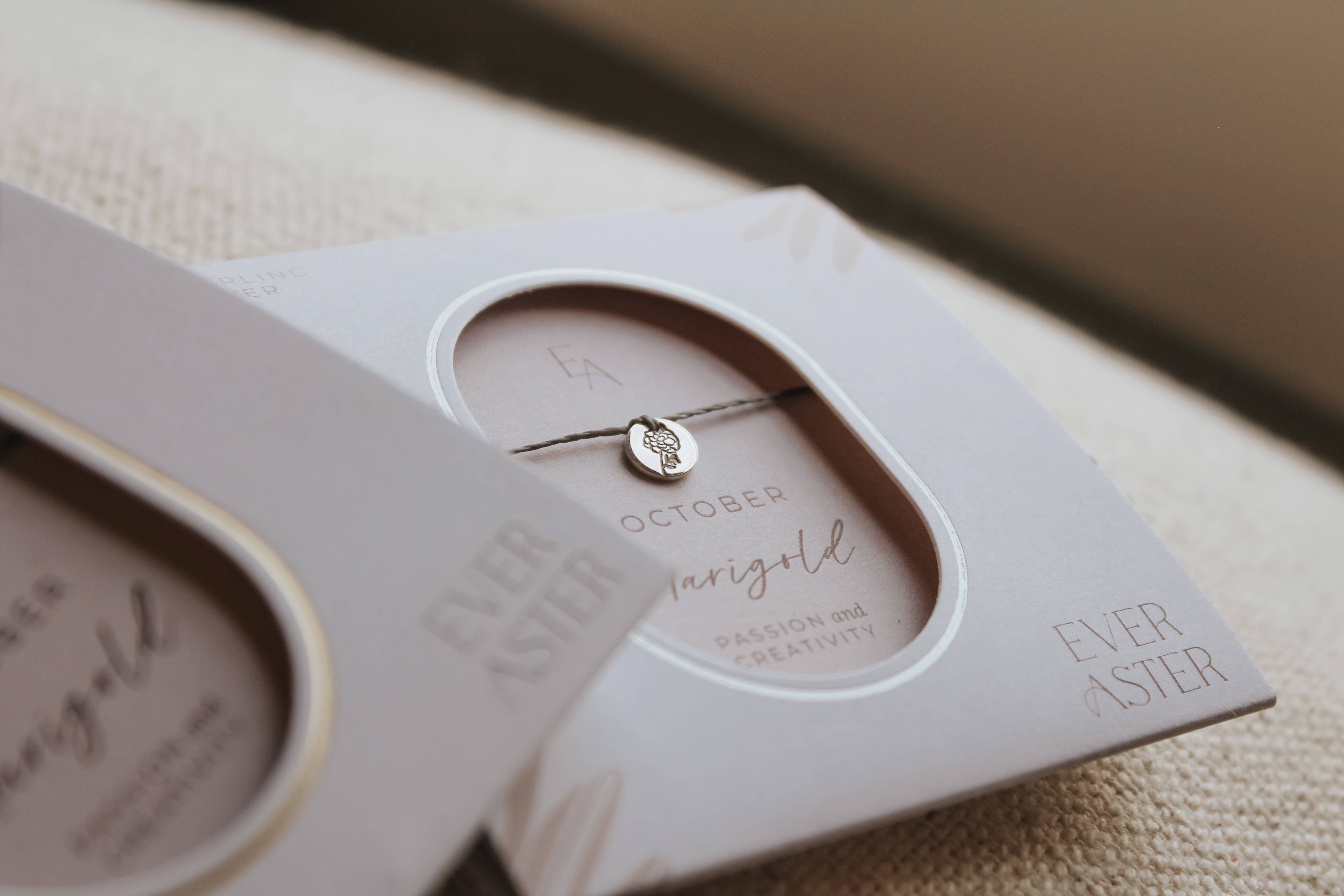 Ever Aster - Wholesale Charm/Dangle Bracelet - October Marigold Birth Flower Bracelet3