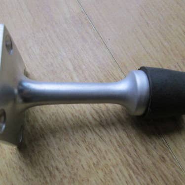 IronmongeryWorld – wholesale Door stop – Door Stopper Square Base Projecting Satin Aluminium