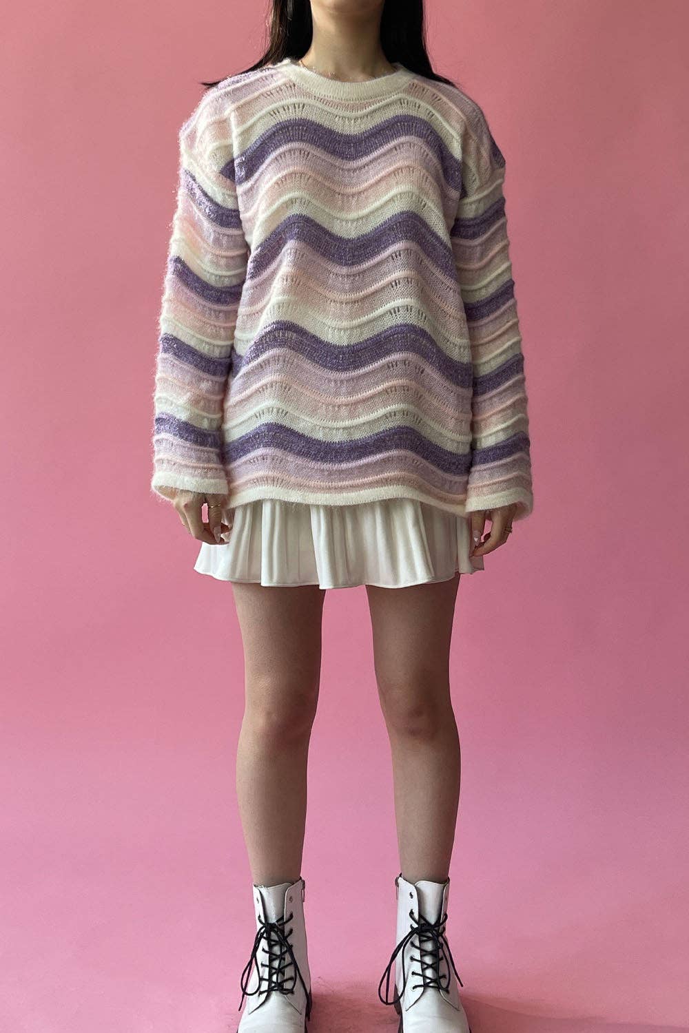 Dessin Studio - Wholesale Knit Top - Women's - Pastel Rainbow Sweater2