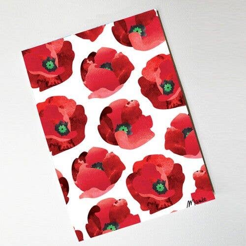 Poppies Notebook for wholesale by Mamée Créa
