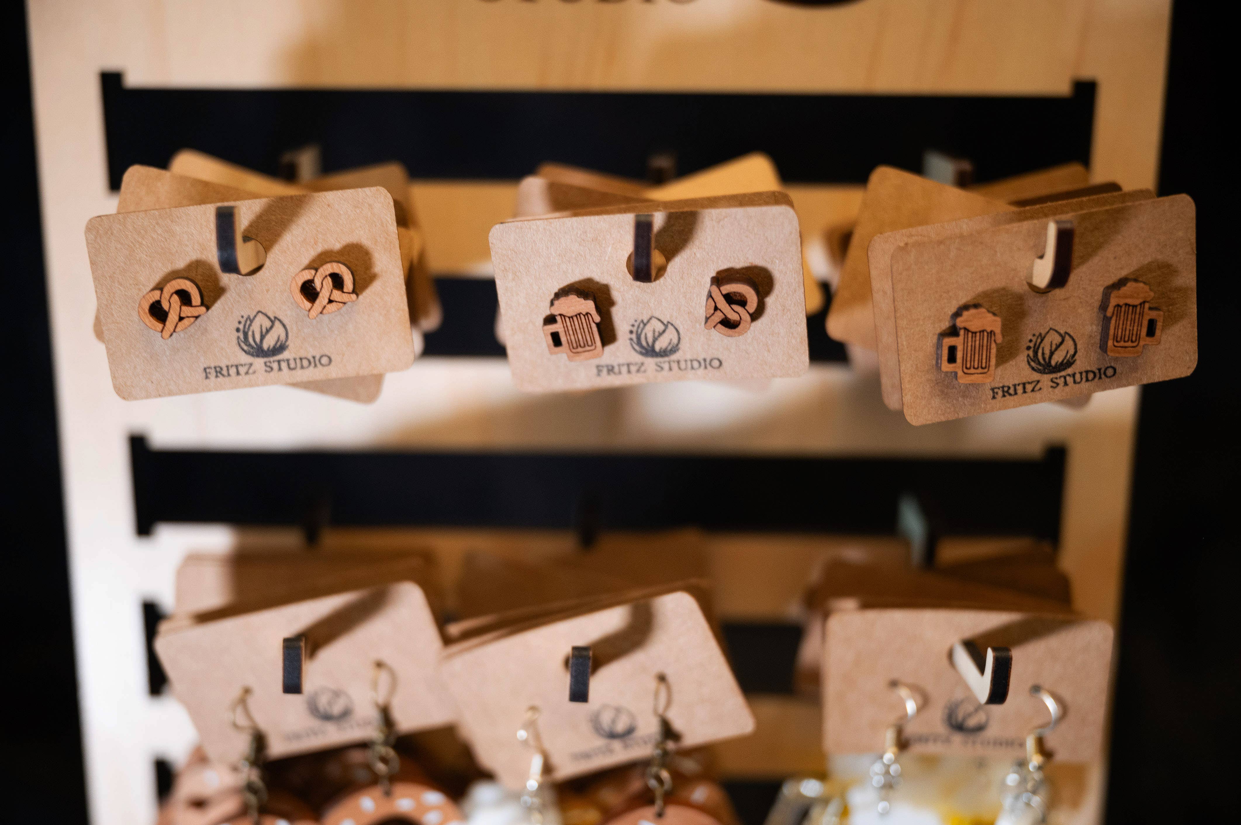 Fritz Studio - Wholesale Dangle Earrings - Pretzel & Pint Collection1